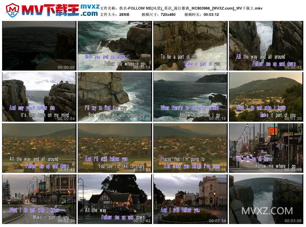 佚名-FOLLOW ME(风景)_英语_流行歌曲_MC803966